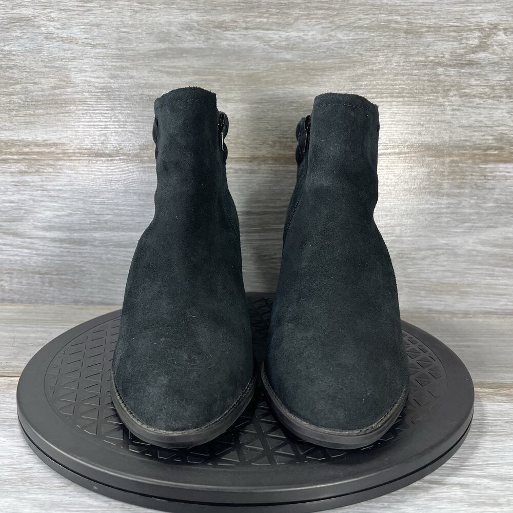 Vionic Women’s Jessie Black Suede Zip Up Ankle Booties Size 8.5 - Picture 2 of 11